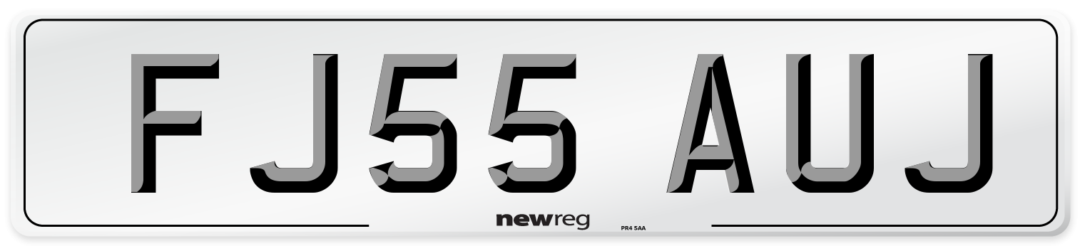 FJ55 AUJ Number Plate from New Reg